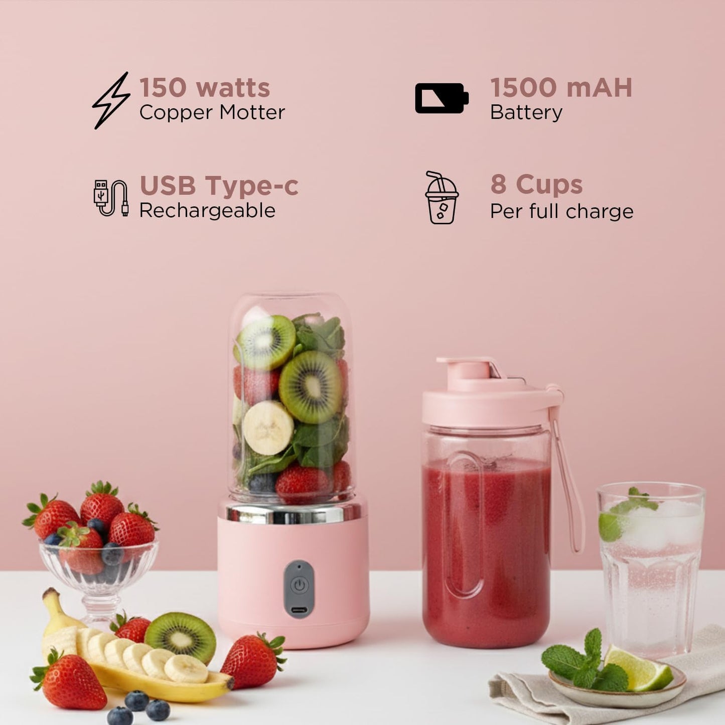 Portable Blender Electric Juicers Fruit Mixers