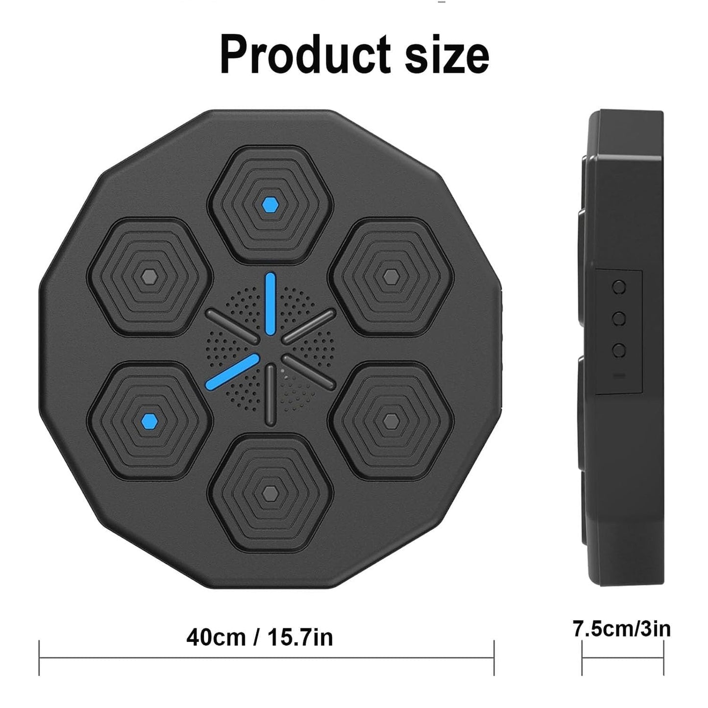 Music Boxing Machine with Boxing Gloves, Wall Mounted Smart Bluetooth Music Boxing Trainer