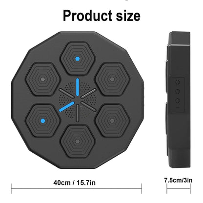 Music Boxing Machine with Boxing Gloves, Wall Mounted Smart Bluetooth Music Boxing Trainer