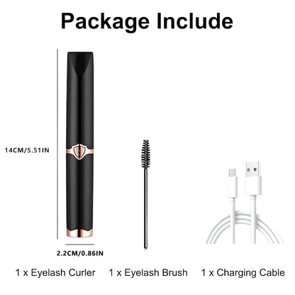Heated Eyelash Curler, Rechargeable Lash Styler with 2 Heat Settings