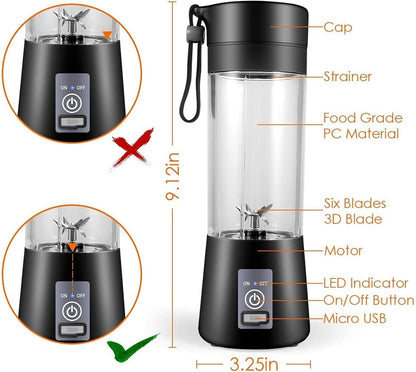 Portable Blender, USB Rechargeable Mini Juicer Blender