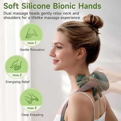 Bionic Heated Massager | Wireless Portable Shiatsu Neck and Back Massager