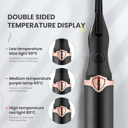 Heated Eyelash Curler, Rechargeable Lash Styler with 2 Heat Settings