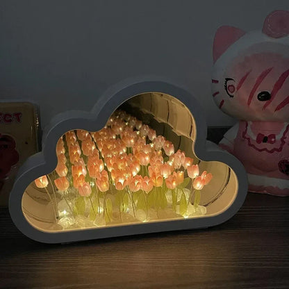 Creative Tulip Cloud Sea of Flowers Night Light