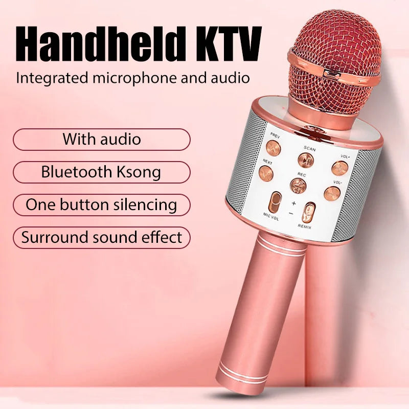 Wireless Karaoke Microphone USB Speaker Microphone