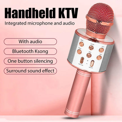Wireless Karaoke Microphone USB Speaker Microphone