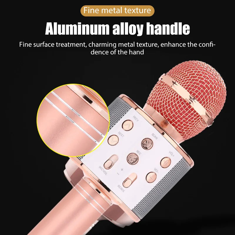 Wireless Karaoke Microphone USB Speaker Microphone