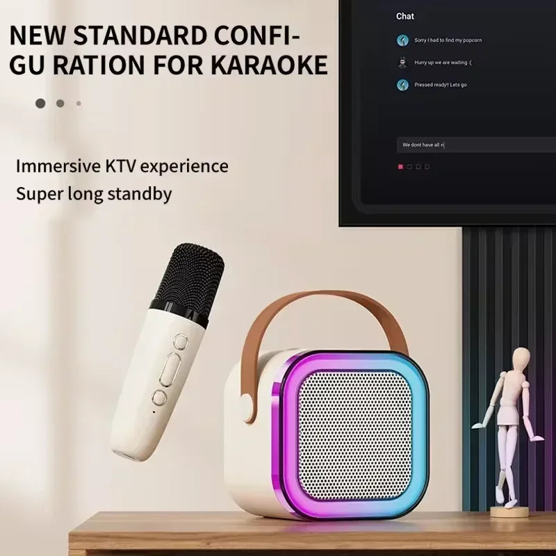 Bluetooth Karaoke Portable Mini Speaker with Wireless Mic