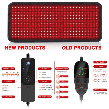 Red Light Therapy Heating Pad - 850nm Infrared Pain Relief Cushion for Back, Shoulder & Muscle Recovery