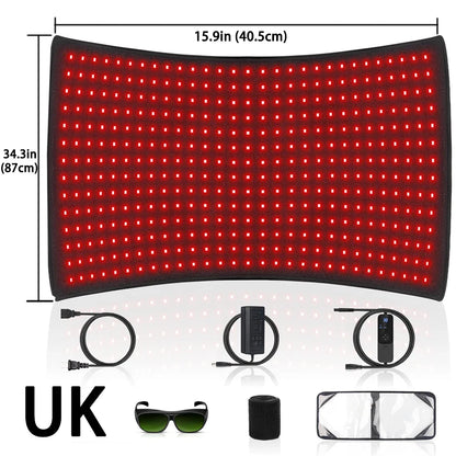 Red Light Therapy Heating Pad - 850nm Infrared Pain Relief Cushion for Back, Shoulder & Muscle Recovery
