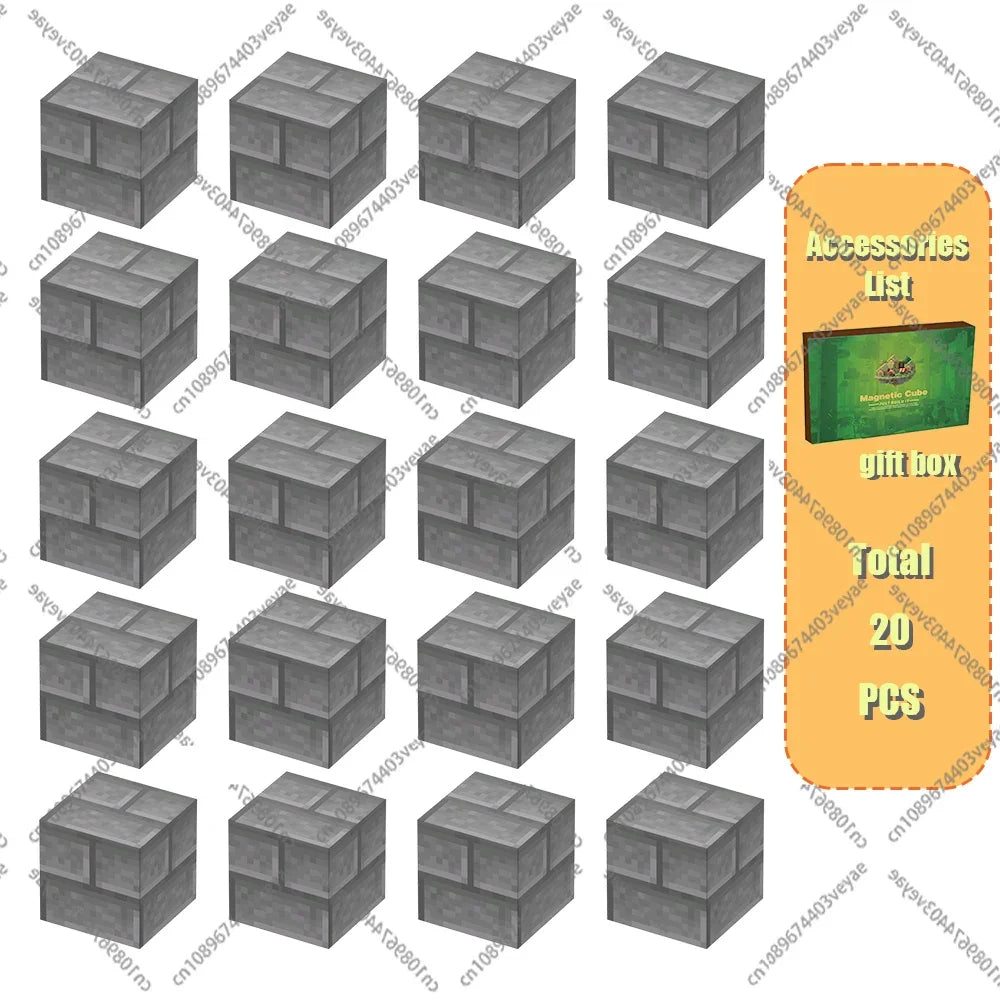 Magnetic Building Blocks - Mine World STEM Construction Set for Kids