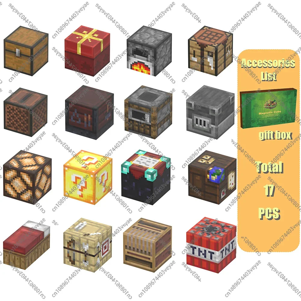 Magnetic Building Blocks - Mine World STEM Construction Set for Kids