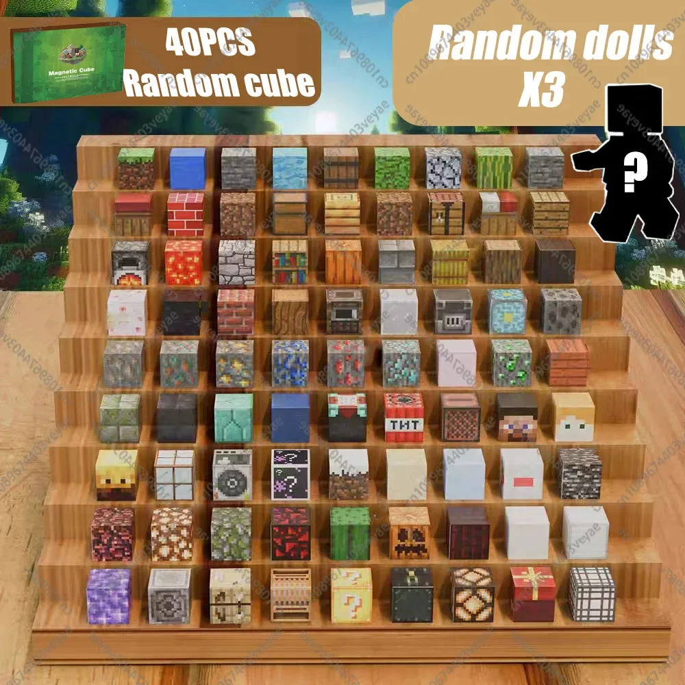 Magnetic Building Blocks - Mine World STEM Construction Set for Kids