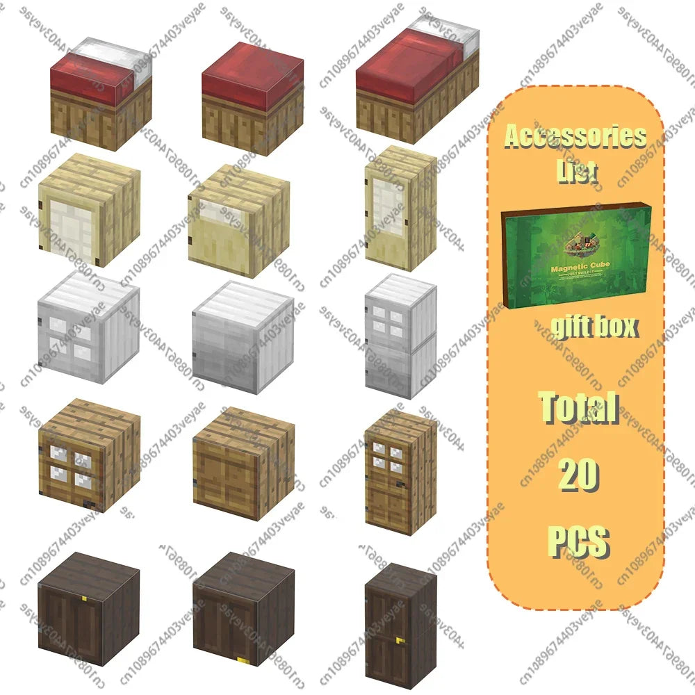 Magnetic Building Blocks - Mine World STEM Construction Set for Kids