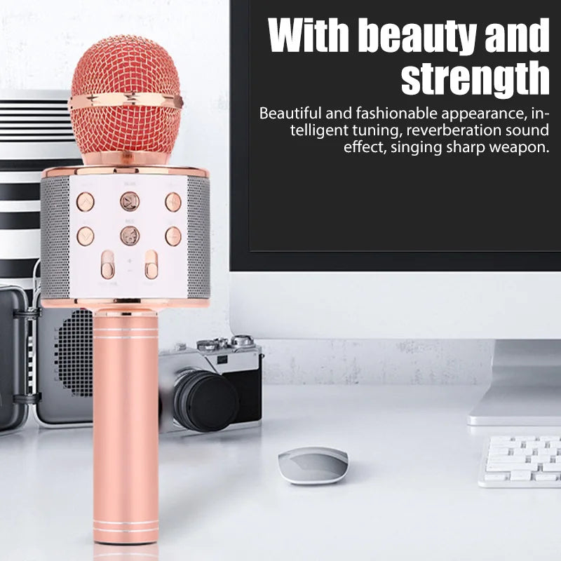 Wireless Karaoke Microphone USB Speaker Microphone