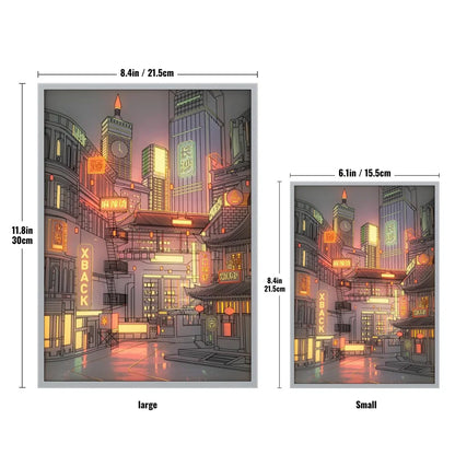 Anime LED City Night View Light Painting