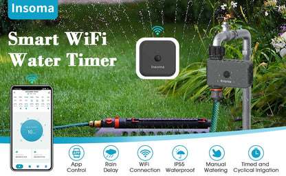 SmartFlow WiFi Water Timer - Remote Control Garden Irrigation System for Smart Home