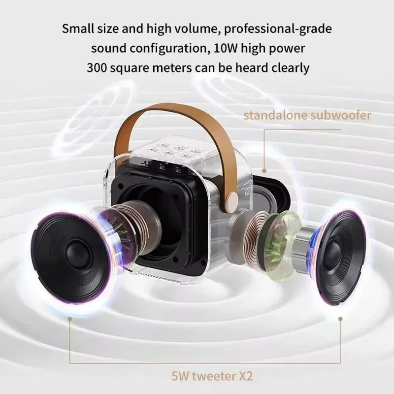 Bluetooth Karaoke Portable Mini Speaker with Wireless Mic