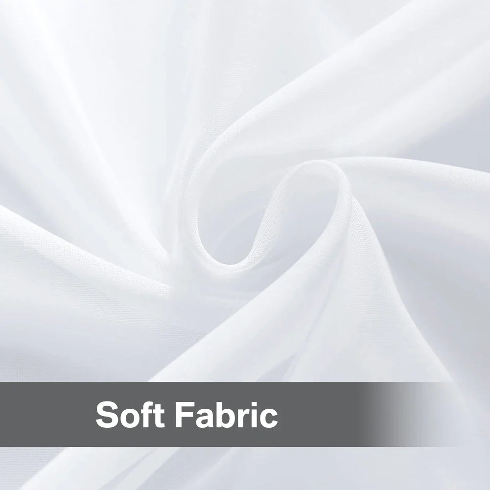 Shading Solid White Sheer Curtains