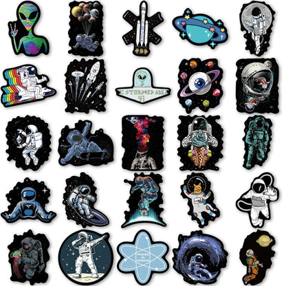 50pcs Vinyl Space Themed Sticker Pack