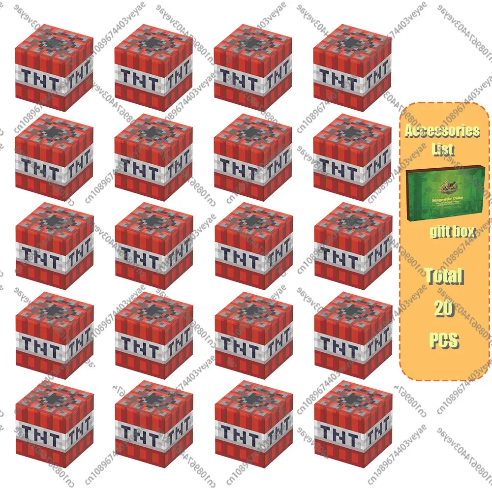 Magnetic Building Blocks - Mine World STEM Construction Set for Kids
