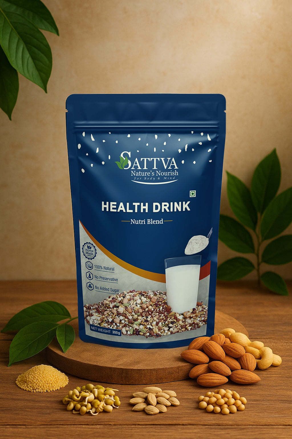 Sattva Sprouted Health Mix, 100% Natural Health Mix 200 Gms(Quality over quantity-Always)