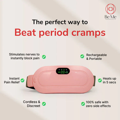 Portable Cordless Period Cramp Massager & Heating Pad
