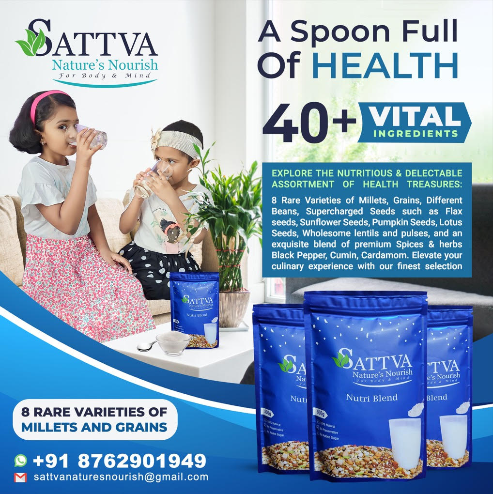 Sattva Sprouted Health Mix, 100% Natural Health Mix 500 Gms(Quality over quantity-Always)